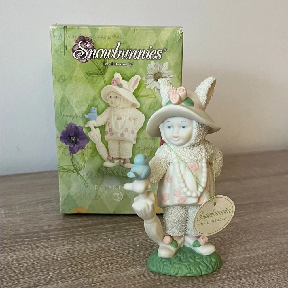 Snowbunnies I’m All Dressed Up Bunny Figurine Department 56 - Picture 1 of 4